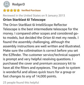 Orion Orion StarBlast 6i IntelliScope Reflector