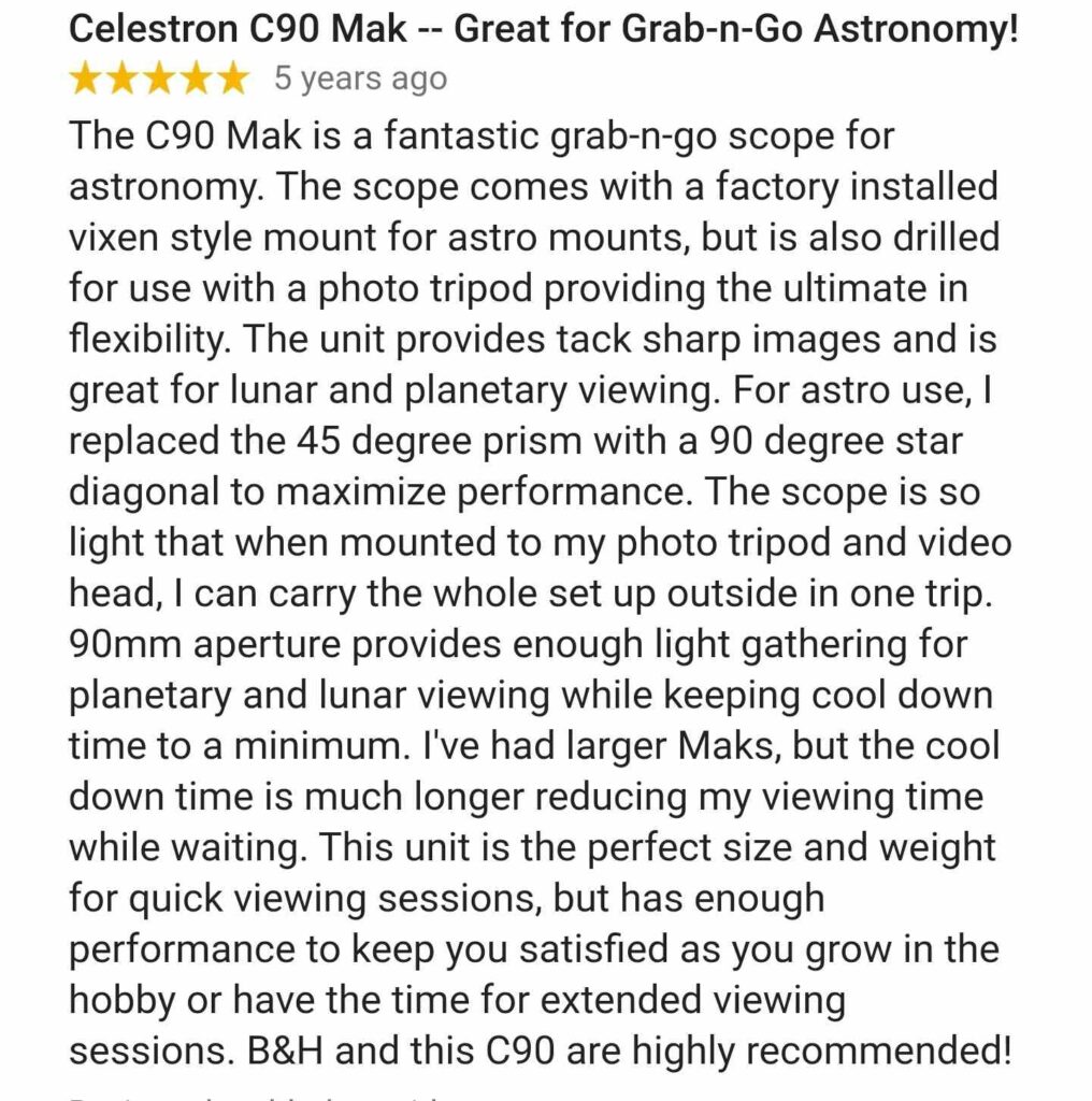 Celestron c90 Review 