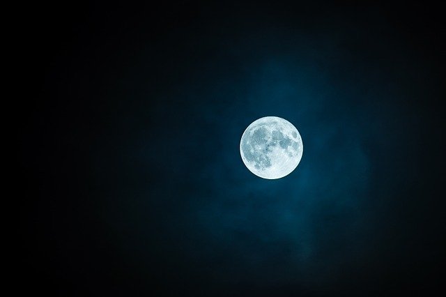 The moon illuminated 