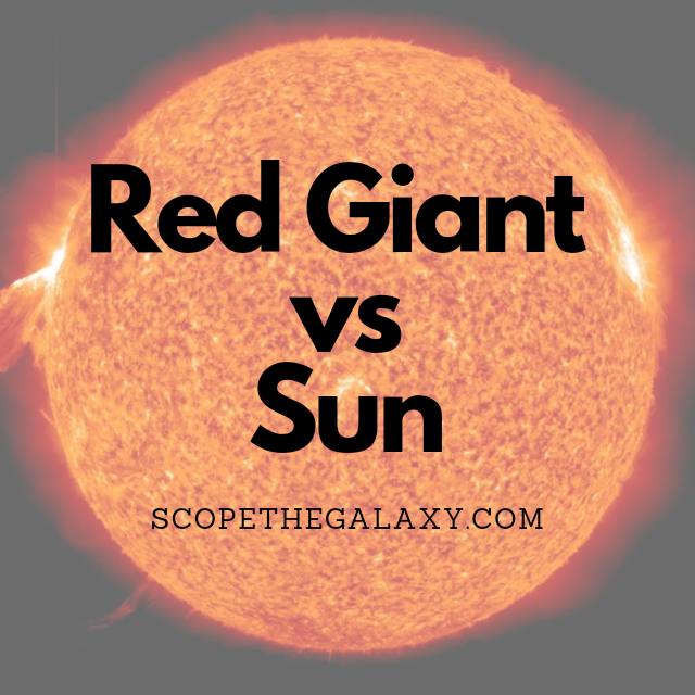red giant compared to